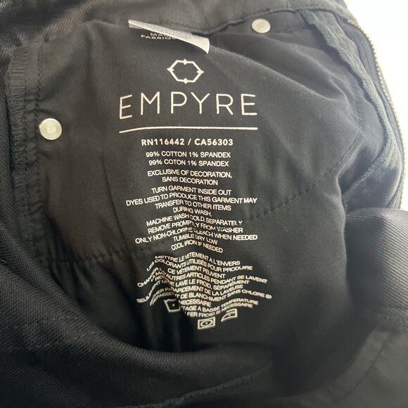 Empyre Size 0 Woman’s Tori Coated Black Jeans Loose Fit NWT - Picture 9 of 9